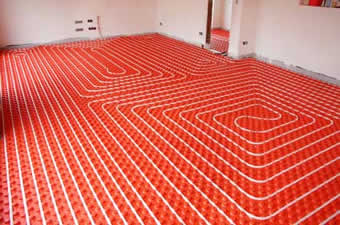 water floor heating system